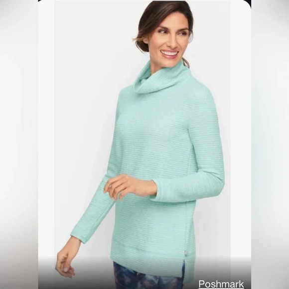 T by TALBOTS BUBBLE JACQUARD QUILTED MOCKNECK PULLOVER sweater women’s 2X xxl - Picture 7 of 7